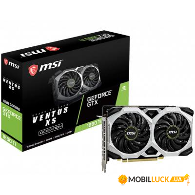  MSI GeForce GTX1660 Ti 6144Mb VENTUS XS OC (GTX 1660 Ti VENTUS XS 6G OC)