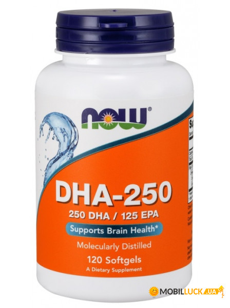  NOW DHA-250 Softgels 120  (4384301196)