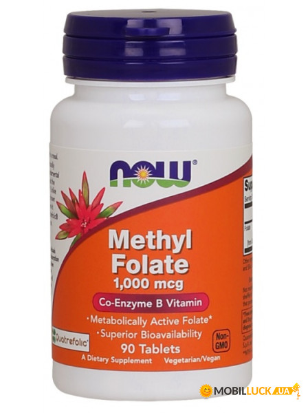  NOW Methyl Folate 1,000 mcg 90  (4384301358)