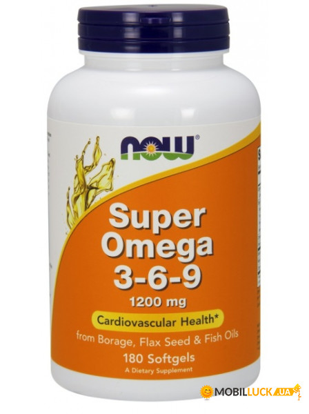  NOW Super Omega 3-6-9 Softgels 180  (4384301036)