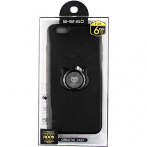  Shengo Soft-touch holder TPU Case iPhone 6 Plus/6S Plus Black 3