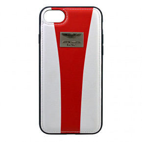    Aston Martin leather for iPhone 7 Plus/8 Plus White/Red   