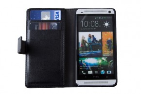   HTC One Black Wallet Flip Drobak (214394) 4