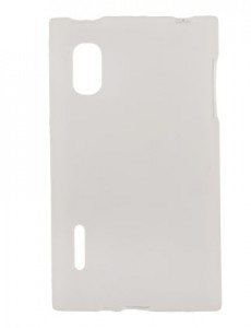   LG Optimus L5 E615 Drobak Elastic PU White Clear (211553)