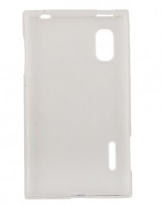   LG Optimus L5 E615 Drobak Elastic PU White Clear (211553) 3