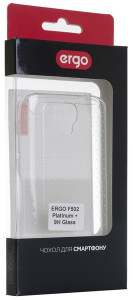    Ergo F502 Platinum - TPU Clean+9H Glass Trans (6380140)