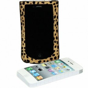   iPhone 4/4S MacLove Leather Case Leopard Diamond Brown (ML41401) 5