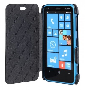   Nokia Lumia 620 Melkco Leather Case Jacka Face Cover Book Black (NKLU62LCFB2BKLC) 4