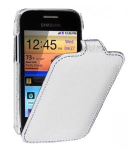   Samsung S6802 Galaxy Ace DuoS Melkco Jacka leather case white (SS6802LCJT1WELC) 3