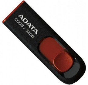  USB A-Data C008 32GB Black/Red (AC008-32G-RKD) 3