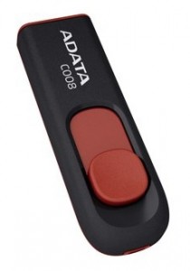  USB A-Data C008 32GB Black/Red (AC008-32G-RKD)