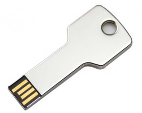    USB Flash Drive Metal Key USB 2.0 Silver