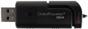 - USB Kingston 64Gb DataTraveler 104 Black (DT104/64Gb)