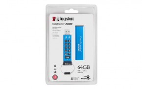 Флешка Kingston 64GB USB 3.0 DT 2000 Metal Security (DT2000/64GB)