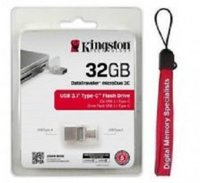  Kingston USB3.1 64Gb DataTraveler microDuo 3C (DTDUO3C/64GB) 3