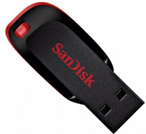  USB Sandisk Cruzer Blade 32Gb Black/red (SDCZ50-032G-B35)