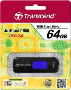  USB Transcend JetFlash 500 64Gb Black 3