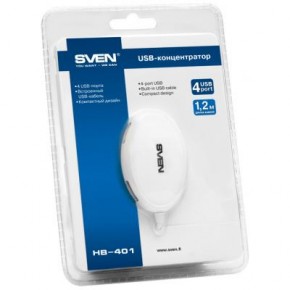 USB HUB Sven HB-401 white (3)