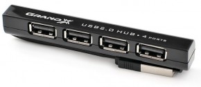 USB HUB Grand-X Travel 4 , 480 / (GH-402)
