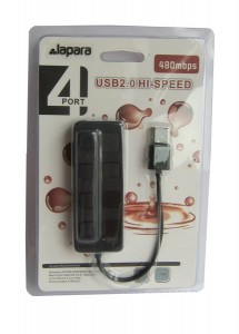 USB HUB Lapara LA-SLED4 black USB 2.0 4 ports 5