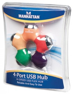 USB HUB Manhattan Hi-Speed Flex Hub 4 ports USB 2.0 (161053) (5)