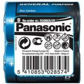  Panasonic General Purpose R20 Tray 2 Zink-Carbon