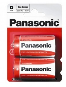  Panasonic Red Zink R20 BLI 2 Zink-Carbon