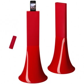 - Zikmu Parrot Zikmu by Philippe Starck Wireless Stereo Speakers Dragon Red for iPhone/iPod (PF550511AC)