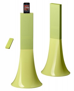 - Zikmu Parrot Zikmu by Philippe Starck Wireless Stereo Speakers Sorbet Lime for iPhone/iPod (PF550411AC)