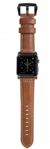     Nomad Leather Strap Italian Apple WatchTan/Black (STRAP-APPLE-IT-TAN-BL) (1)