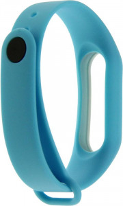    UWatch Double Color Replacement Silicone Band For Xiaomi Mi Band 2 Blue/White Line 4