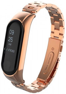  Uwatch Metal Strap For Xiaomi Mi Band 3 Rose Gold