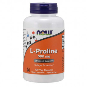  NOW L-Proline 500 mg Veg Capsules 120  (4384301286)