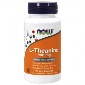  NOW L-Theanine 100 mg Veg Capsules 90  (4384301287)