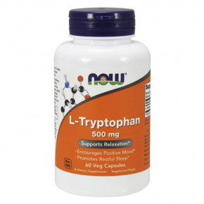  NOW L-Tryptophan 500 mg Veg Capsules 60  (4384301288)