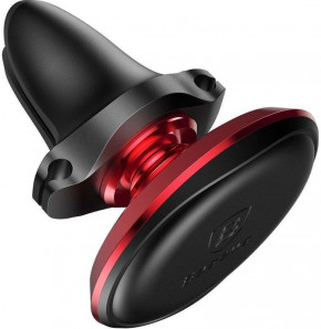   Baseus Magnetic Air Vent Car Mount Holder with cable clip Red 5