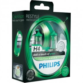  Philips 12342CVPGS2 H4 60/55W 12V P43t ColorVision Green 3