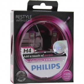  Philips 12342CVPPS2 H4 60/55W 12V P43t ColorVision Purple 3