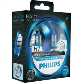  Philips 12972CVPBS2 H7 55W 12V PX26d ColorVision Blue 3