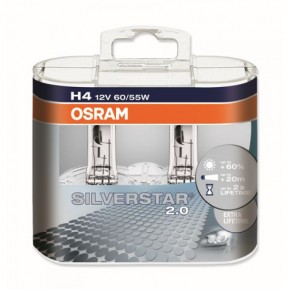  Osram H4 64193SV2 Silver Star 2.0 60/55W 12V P43T 10X1 Blister 4