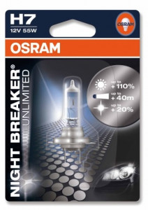  Osram H7 64210NBU-01B Night Breaker Unlimited 55W 12V PX26D 10X1 Blister,
