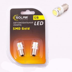  Solar LED 12V T8.5 BA9S 4SMD 1W+0.2w white (LS264)