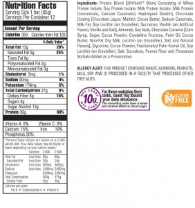   Oh Yeah Nutrition Bar 85g 1/12 Almond Fudge Brownie (0)