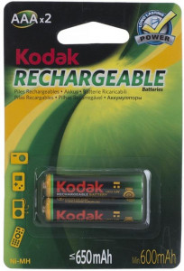  Kodak Rechargeable AAA/HR03 NiMh 650 mAh BL 2