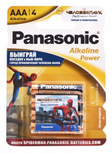  Panasonic Alkaline Power Sticker Spider Man AAA/LR03 BL 4 