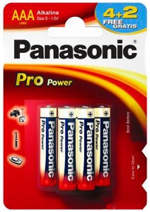  Panasonic Pro Power AAA BLI 6 (4+2) Alkaline (LR03XEG/6B2F)
