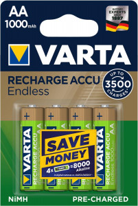 Varta Rechargeable Accu Endless AA/HR06 NI-MH 1000 mAh BL 4