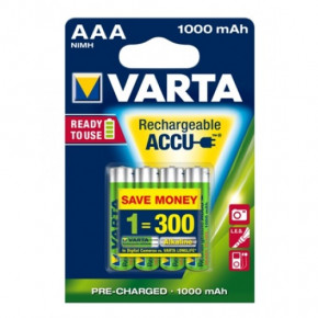  Varta Rechargeable Accu AAA 1000mah Bli 4 Ni-Mh (READY 2 Use) (5703301404) 3