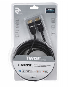  2 Slim HDMI 2.0 (AM/AM) High Speed Alumium 5m Black (2EW-1109-5M)  4