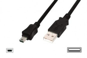  DIGITUS USB 2.0 (AM/miniB 5pin)  (AK-300108-010-S)